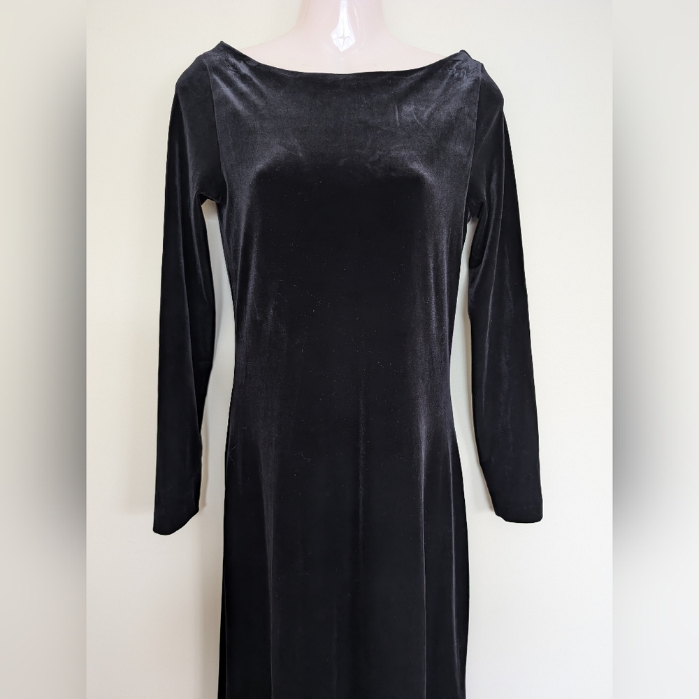 Ralph Lauren Velvet Floor Length Dress Small - Picture 4 of 11